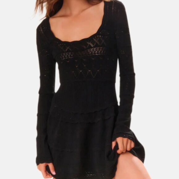 LoveShackFancy | Lavender Stretch Pointelle Mini Dress | XS | NWT - Picture 1 of 6
